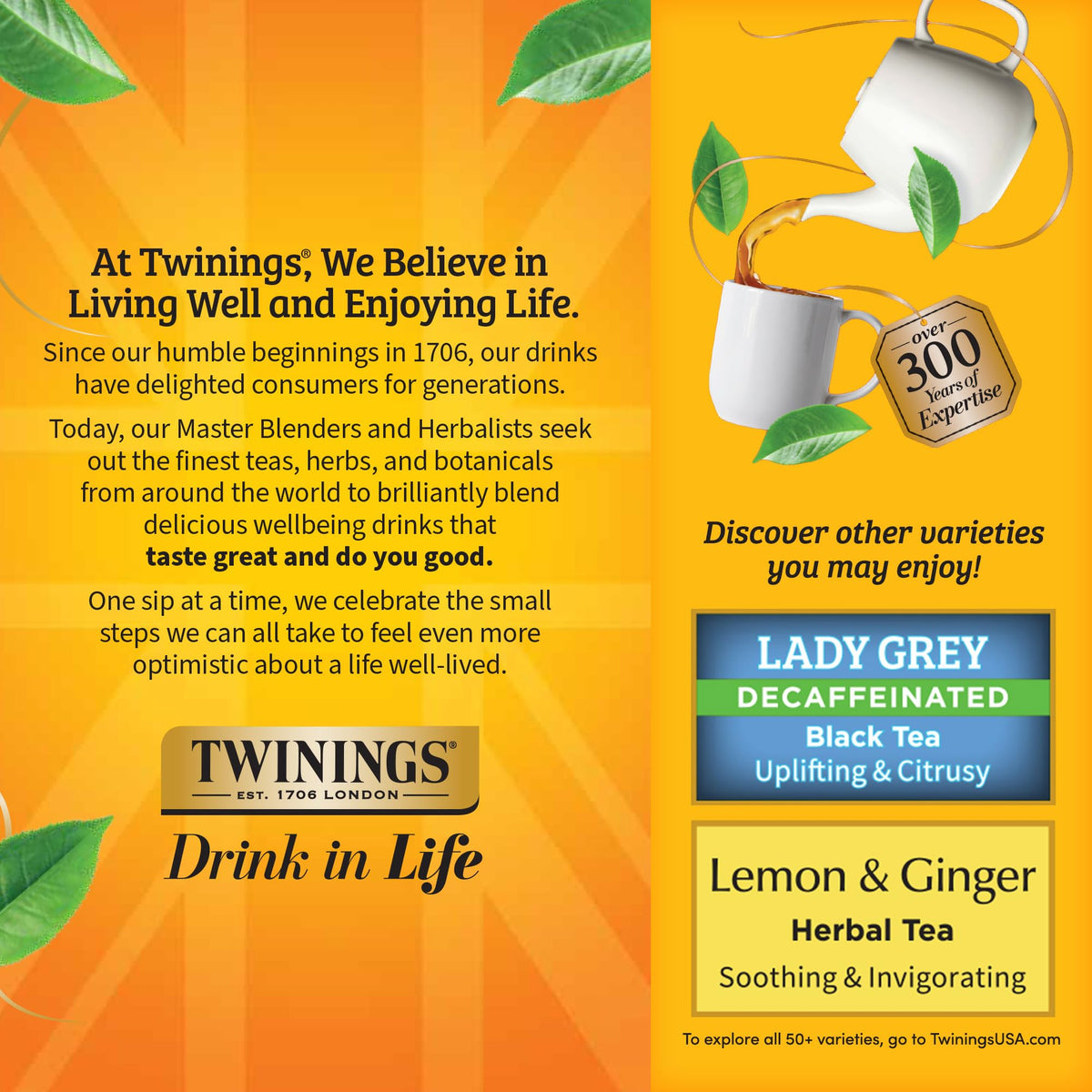 Tea being prepared hot or iced with Twinings Earl Grey