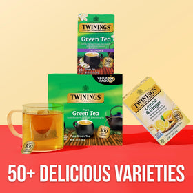 Twinings green tea served hot or iced for versatile enjoyment.