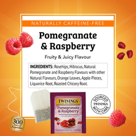 Twinings iced tea with Pomegranate & Raspberry, a refreshing cold beverage.