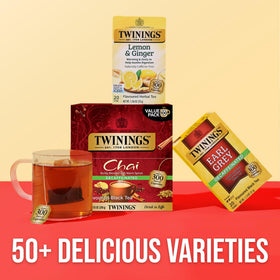 Sealed Twinings tea sachets preserve freshness from morning to late night.