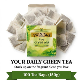 Infuser-ready Twinings green tea bag for quick preparation