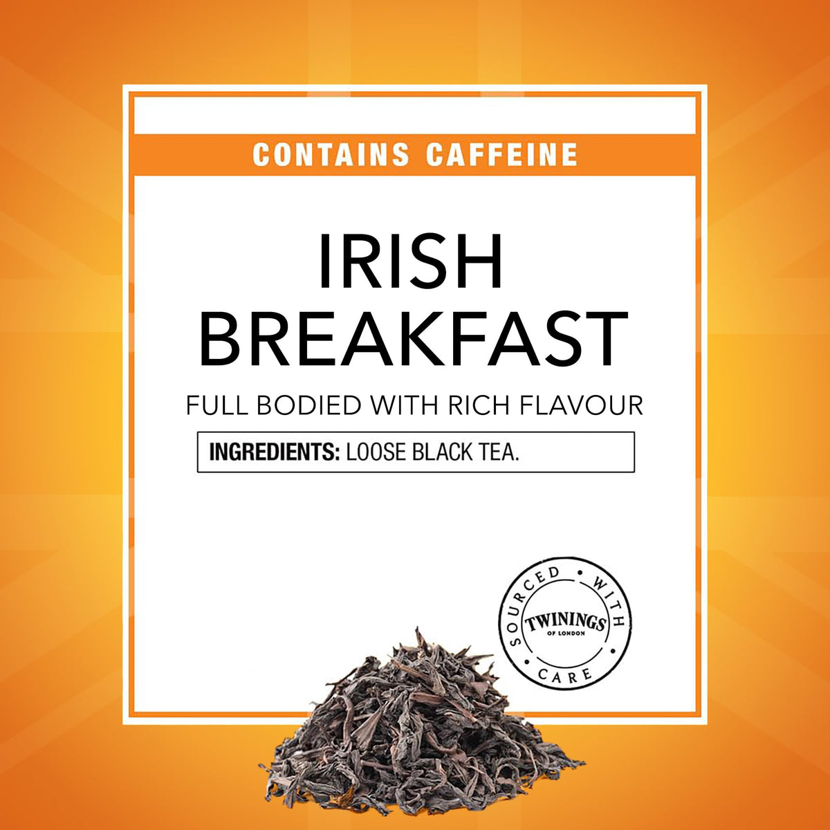 Twinings Irish Breakfast brew setup with kettle and cup for bold flavor.