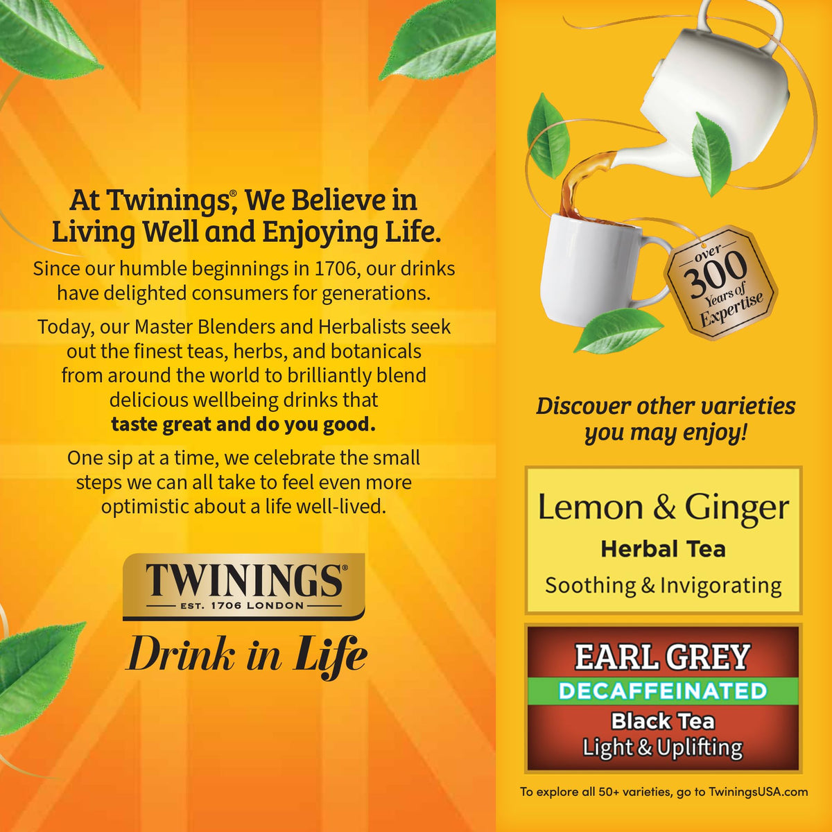 Refreshing iced Twinings Lady Grey tea with a delicate citrus finish