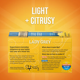 Twinings Lady Grey bags individually wrapped for fresh brewing anytime
