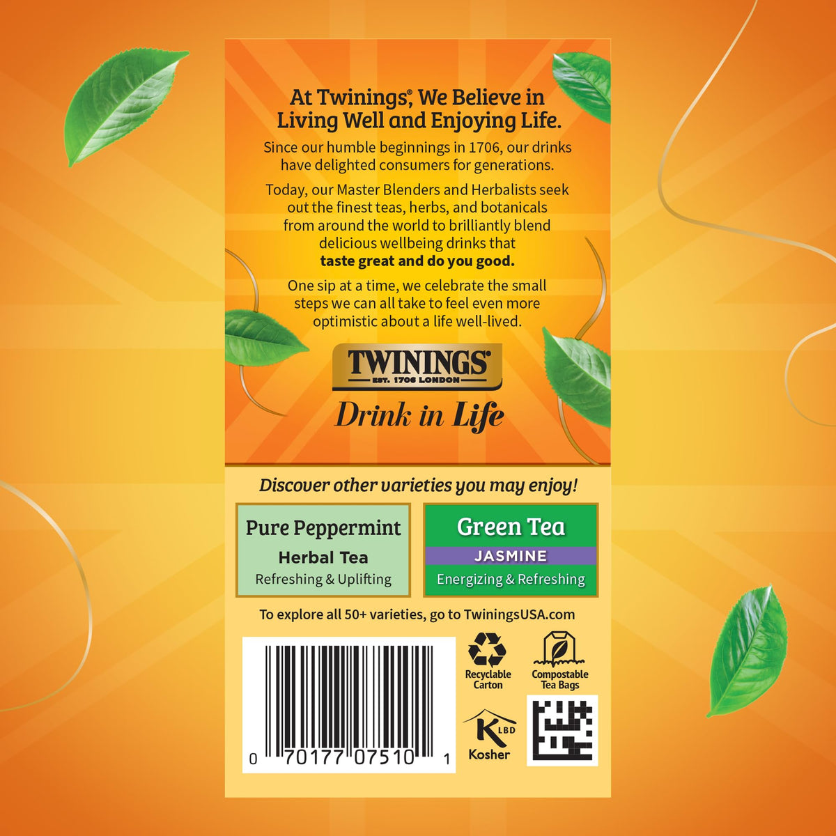Serving Twinings Lemon & Ginger tea iced with a lemon slice.