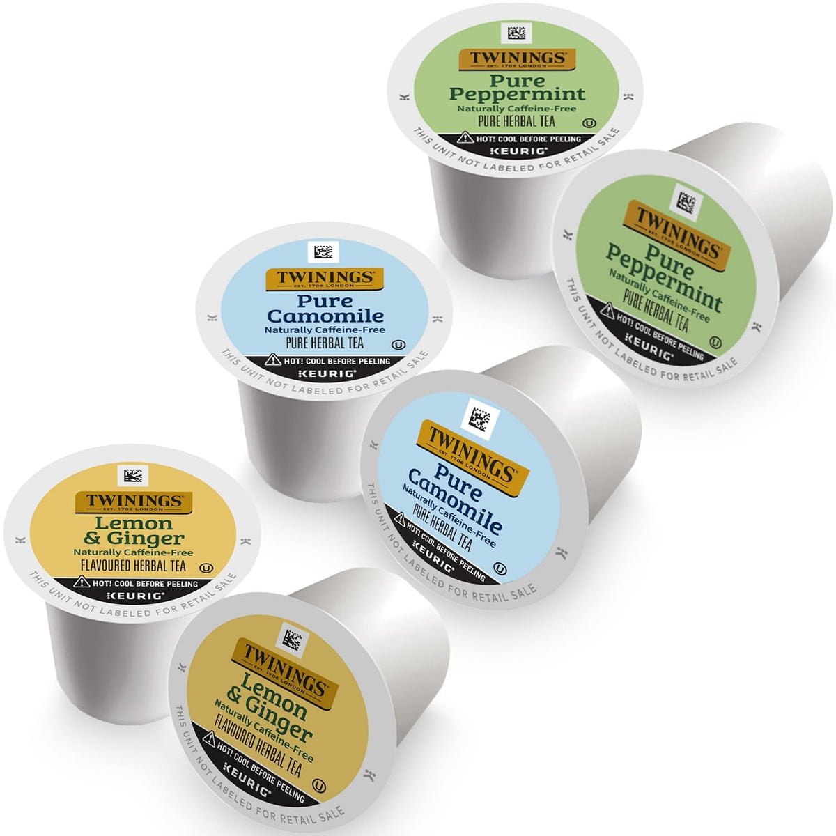 Twinings Lemon & Ginger K-Cup box adds bright, soothing citrus and spice.