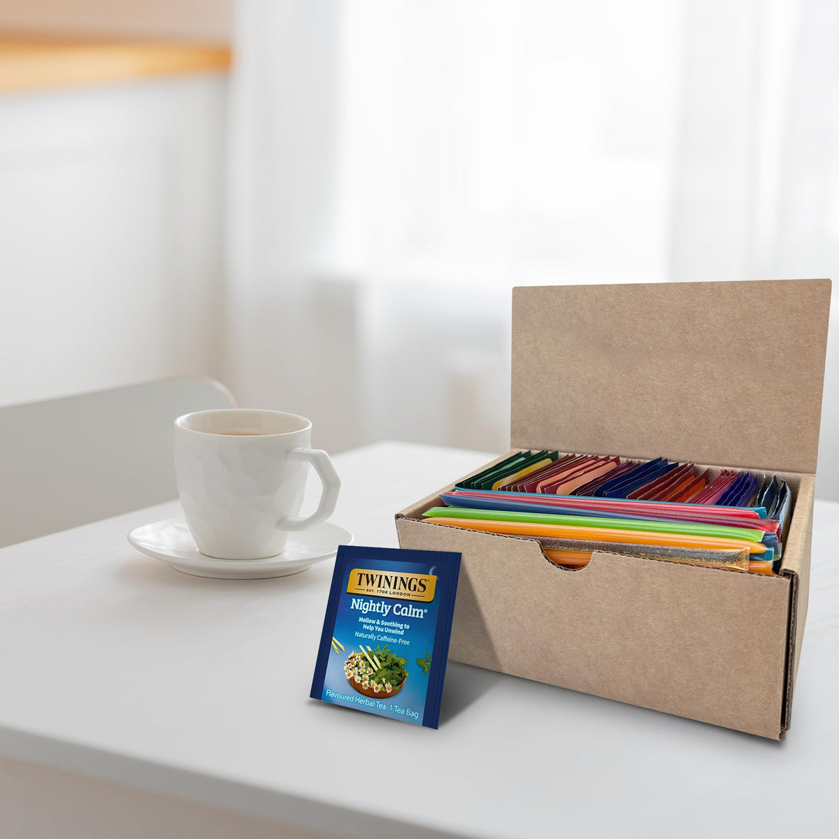 Twinings Lemon and Ginger offers zesty warmth for soothing moments.