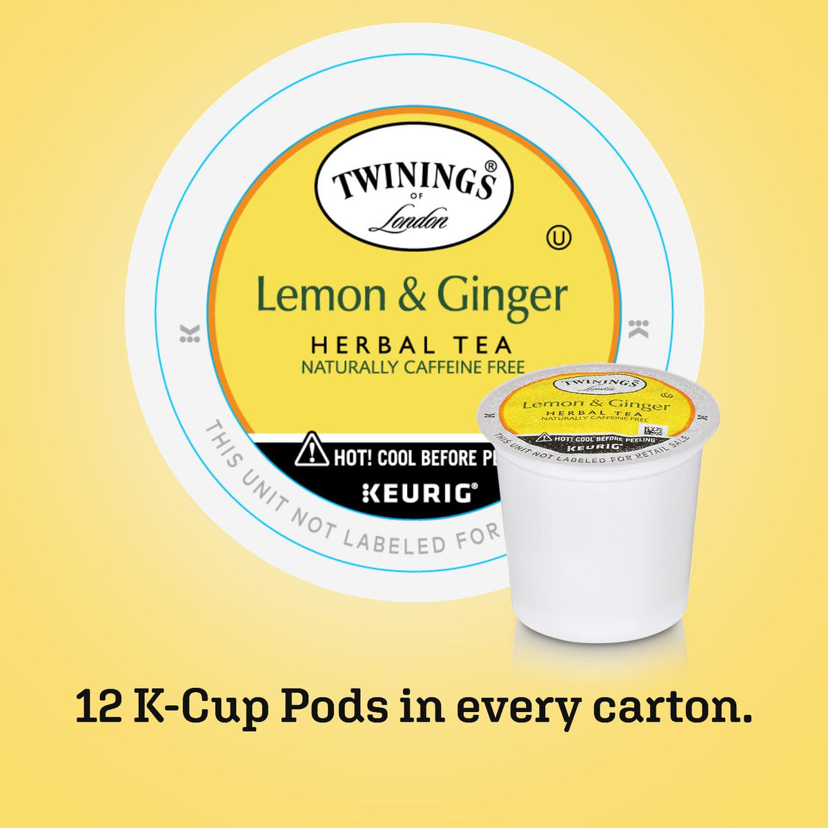 Hot brew from Twinings Lemon & Ginger Tea K-Cup delivers a warming morning.