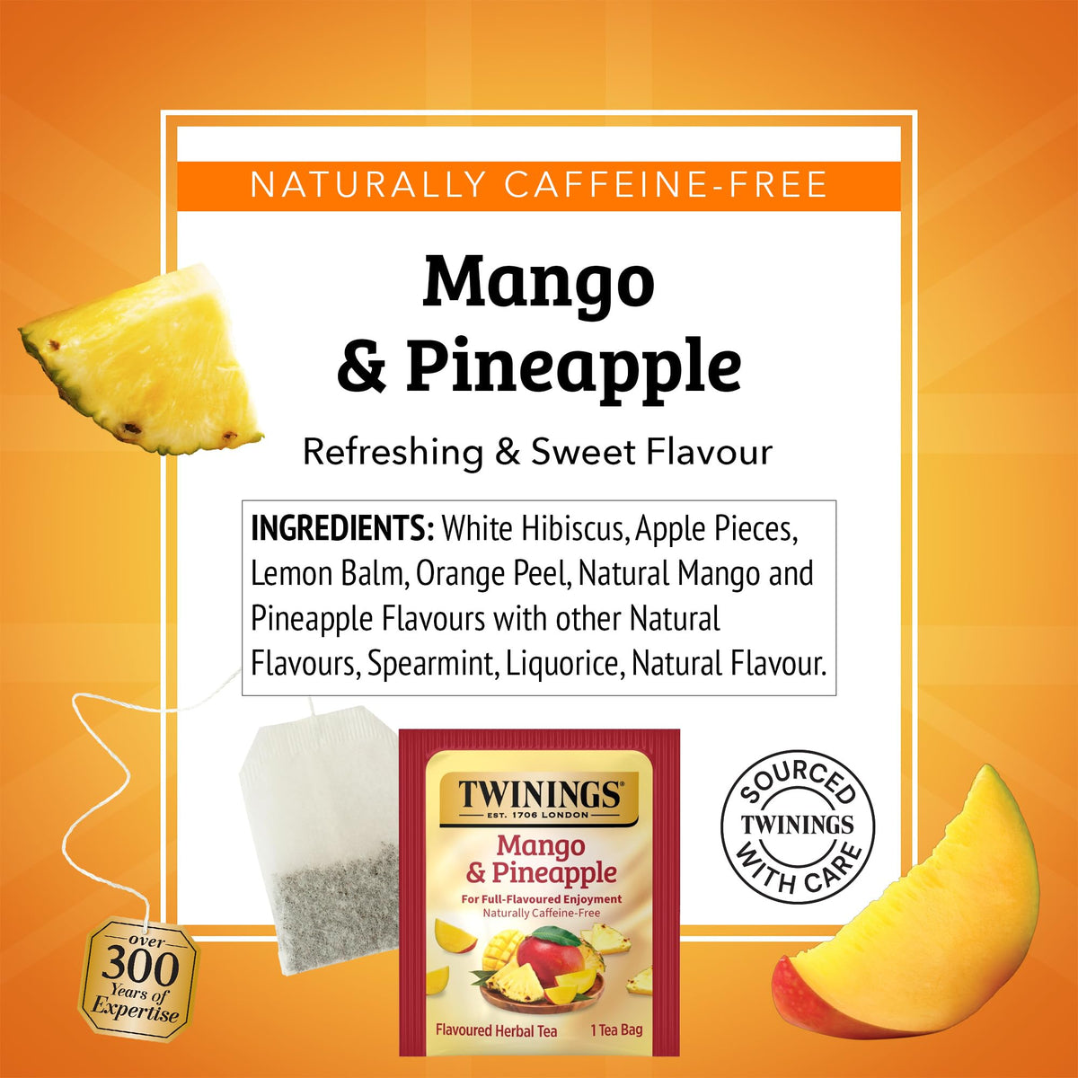Twinings Mango Pineapple iced tea ready for a refreshing afternoon