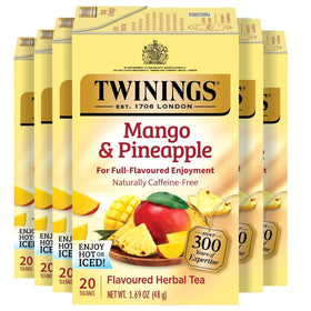 Twinings Mango Pineapple herbal tea bags—fresh on-the-go tropical flavor