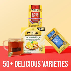 Travel-ready Twinings tea bags in on-the-go packaging for easy beverages