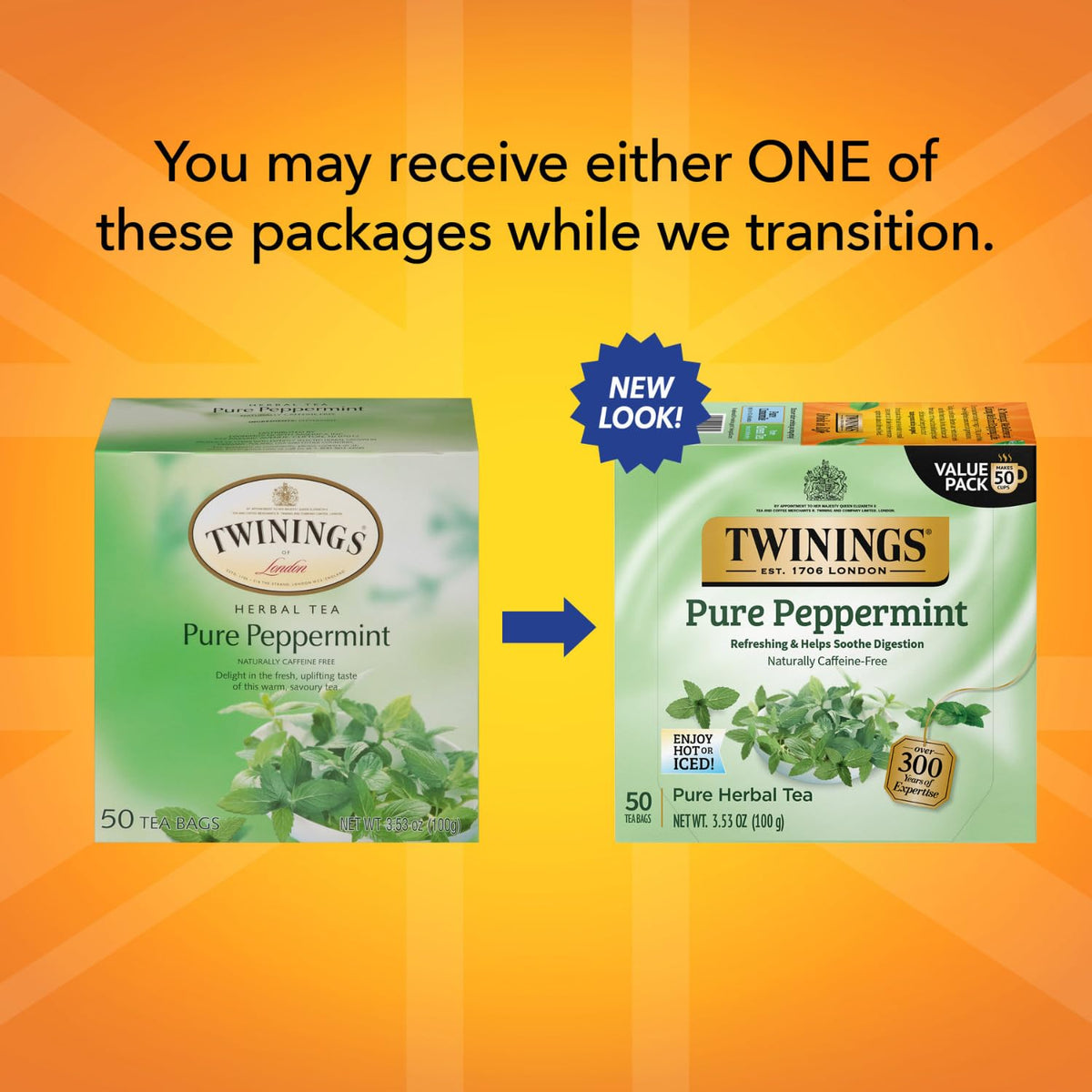Twinings peppermint leaves close-up highlighting natural aroma and cooling flavor.