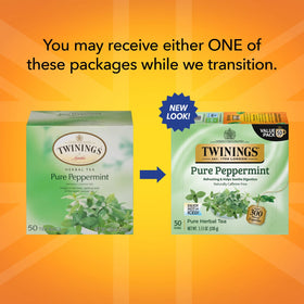 Twinings peppermint leaves close-up highlighting natural aroma and cooling flavor.