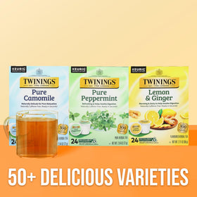 Twinings Peppermint tea iced serve in glass with bright mint flavor