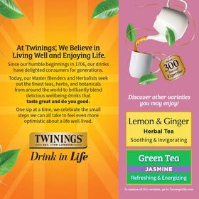 Twinings Pomegranate & Raspberry iced tea glass reveals refreshing notes.