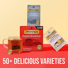 Front of TwiningsPrince of Wales box invites a classic tea moment.
