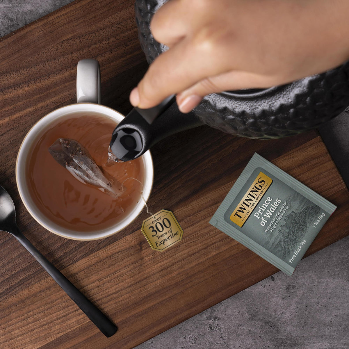 Twinings Prince of Wales Tea iced over ice offers a refreshing option.