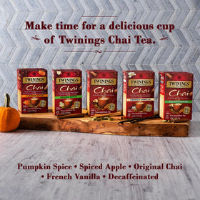 Brewing guide for Twinings Pumpkin Spice Chai yields flavorful results.