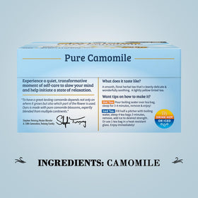 Twinings Pure Camomile individually wrapped bags preserve freshness.
