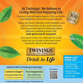 Twinings Pure Camomile K-Cup aroma rises as hot tea steeps