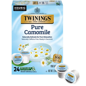 Twinings Pure Camomile K-Cup box front for calm moments