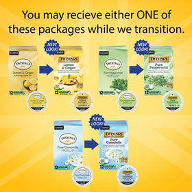 Twinings Pure Camomile K-Cup box for relaxing evenings with caffeine-free calm.