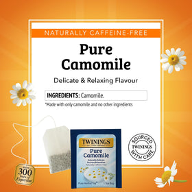 Iced Twinings Pure Camomile Tea served in a glass for refreshing flavor.