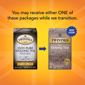 Twinings Pure Oolong Tea 2-Pack sealed sachets preserve aroma and freshness.