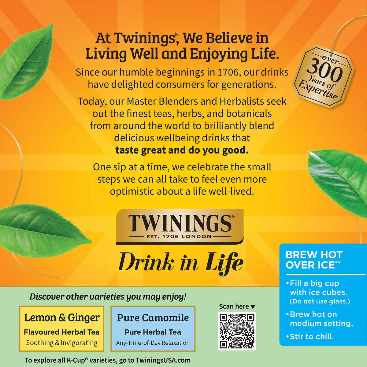 Twinings Pure Peppermint tea leaf closeup highlighting 100 percent peppermint aroma