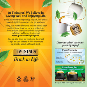 Compact Twinings on-the-go peppermint tea bag fits purse or bag for travel