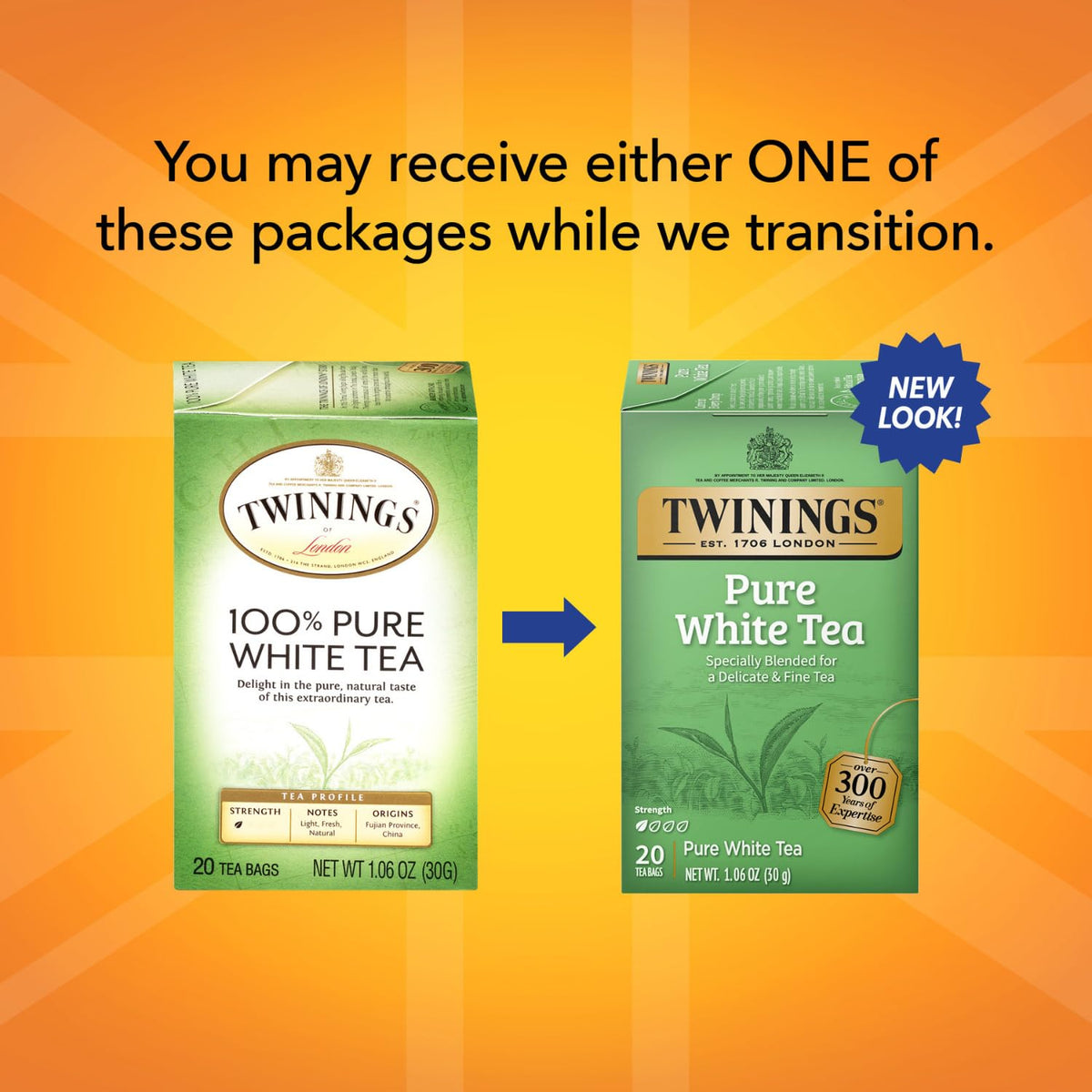 Hot cup of Twinings Pure White Tea with steam, ideal for a calm morning.