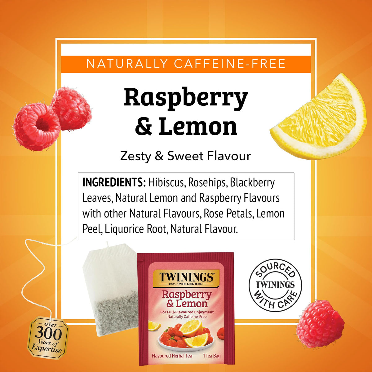 Twinings Raspberry Lemon tea on ice offers a refreshing cold brew option.