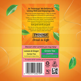Twinings Raspberry Lemon tea-pack on shelf shows value in a six-box bundle.
