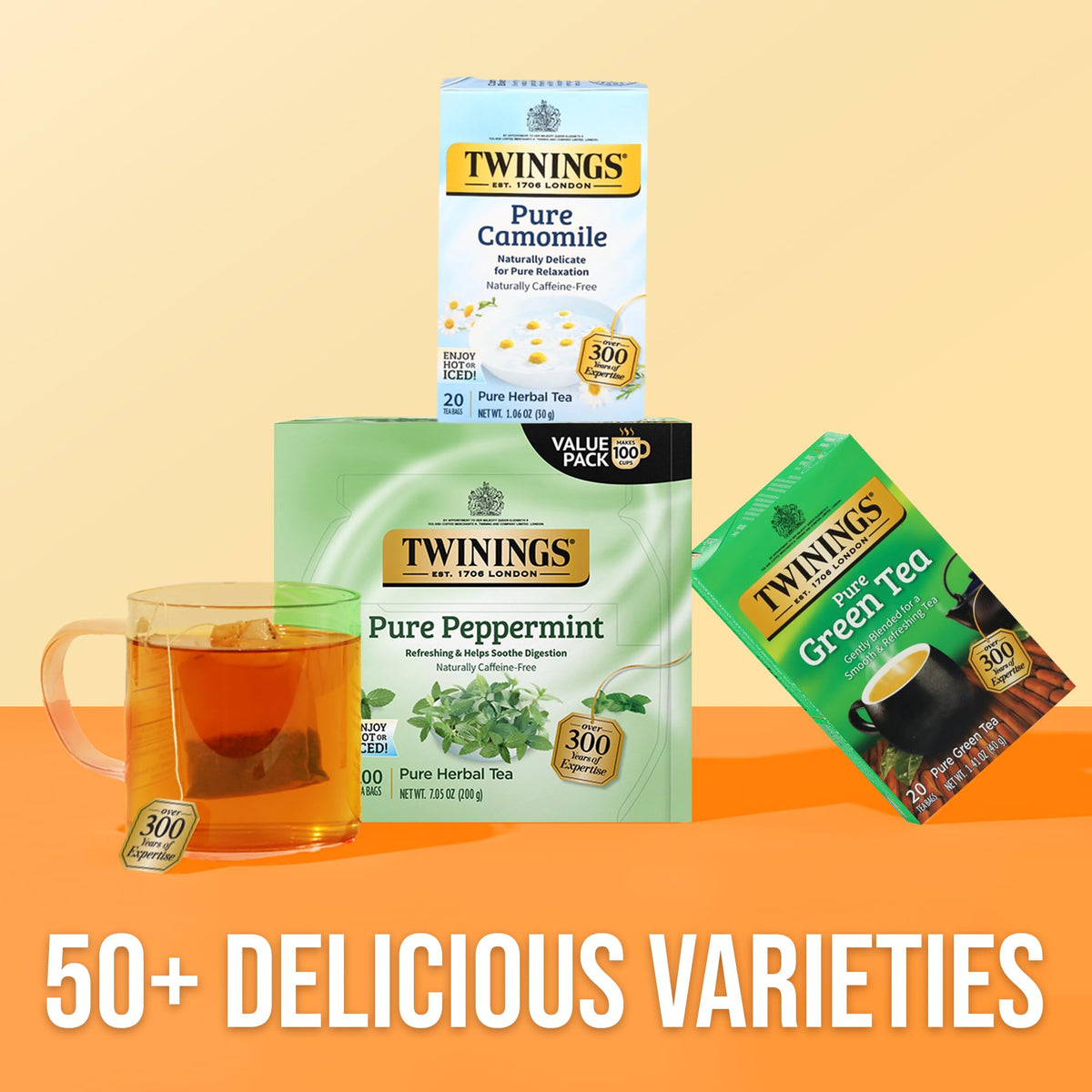 Twinings responsible sourcing program shown in packaging and brand story.