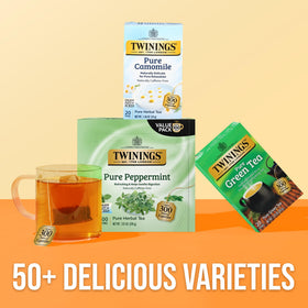 Twinings responsible sourcing program shown in packaging and brand story.