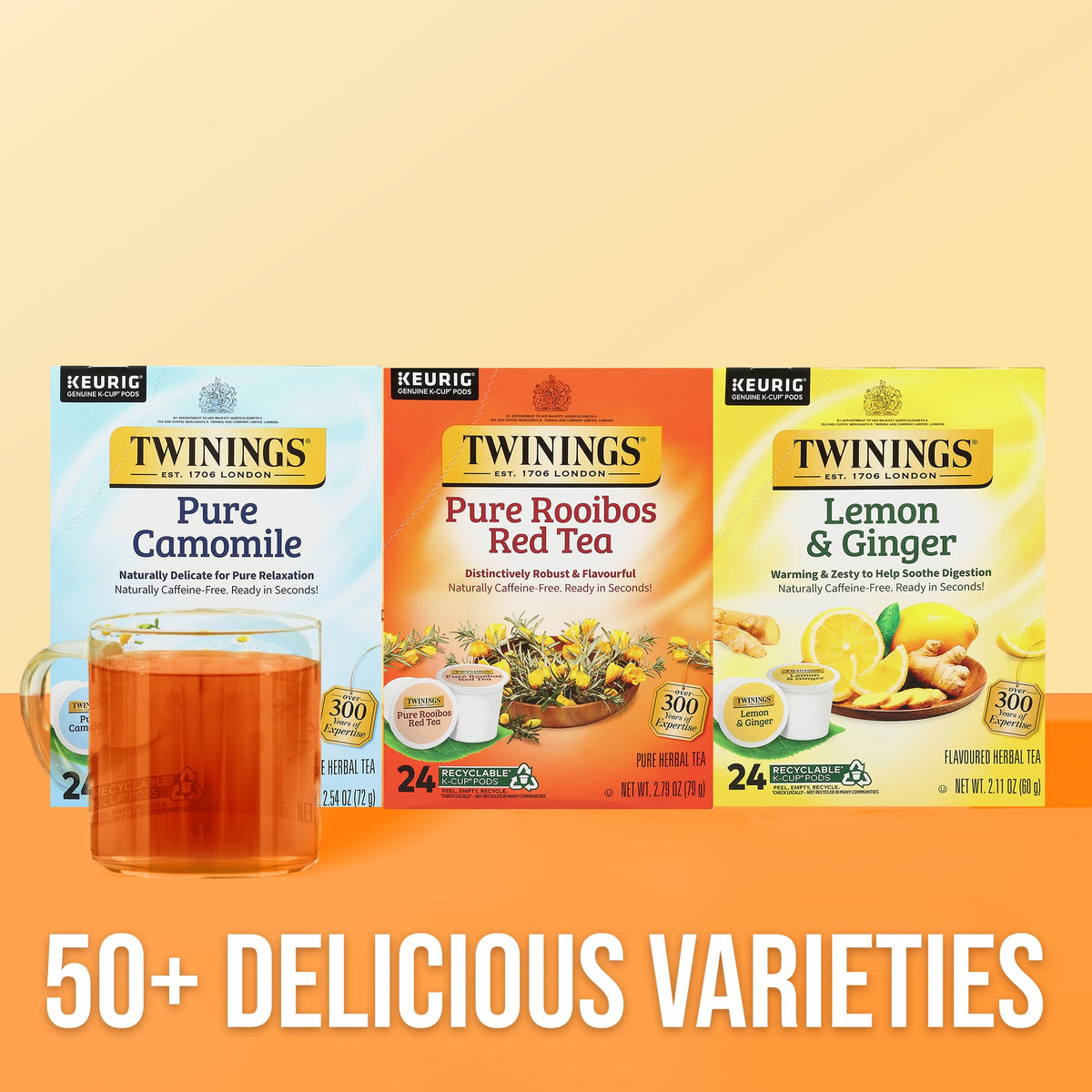 Aromatic steam from Twinings Rooibos with a warm, slightly sweet scent.