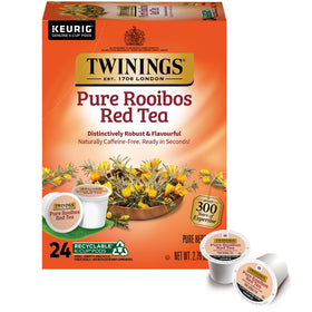 Twinings Rooibos pod box front view for caffeine-free tea moments.