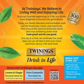 Twinings Rooibos poured over ice for a refreshing caffeine-free iced tea.
