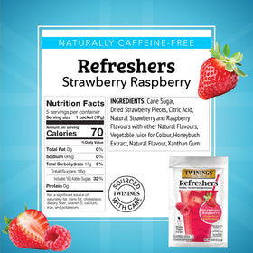 Twinings Refreshers prepared cup shows a café-style beverage ready to enjoy