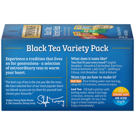 Twinings individually wrapped tea bags preserving freshness.