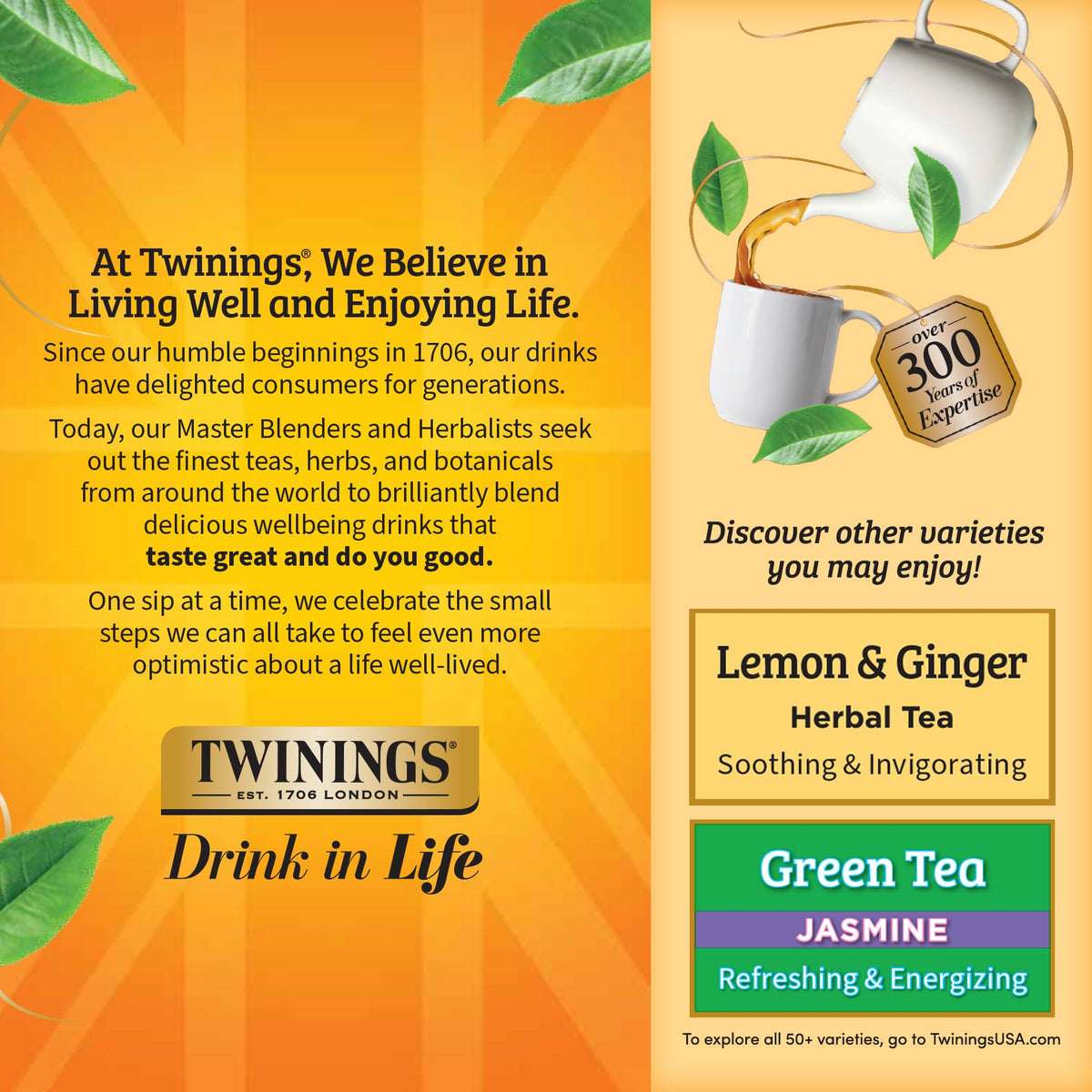 Twinings tea bags on a shelf evoke cozy mornings and relaxed evenings