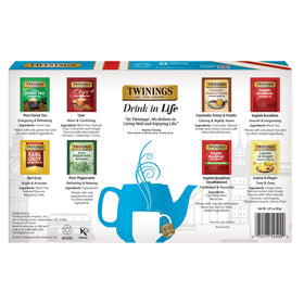 Twinings Tea Classics lemon ginger herbal tea bags provide bright, soothing notes.