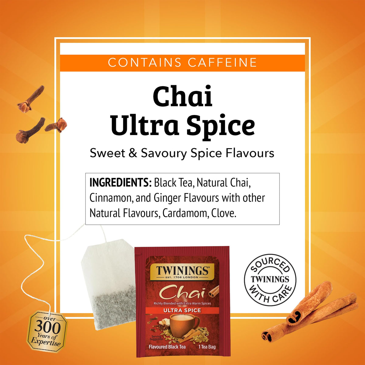 Twinings Ultra Spice Chai steaming aroma fills kitchen from cup.