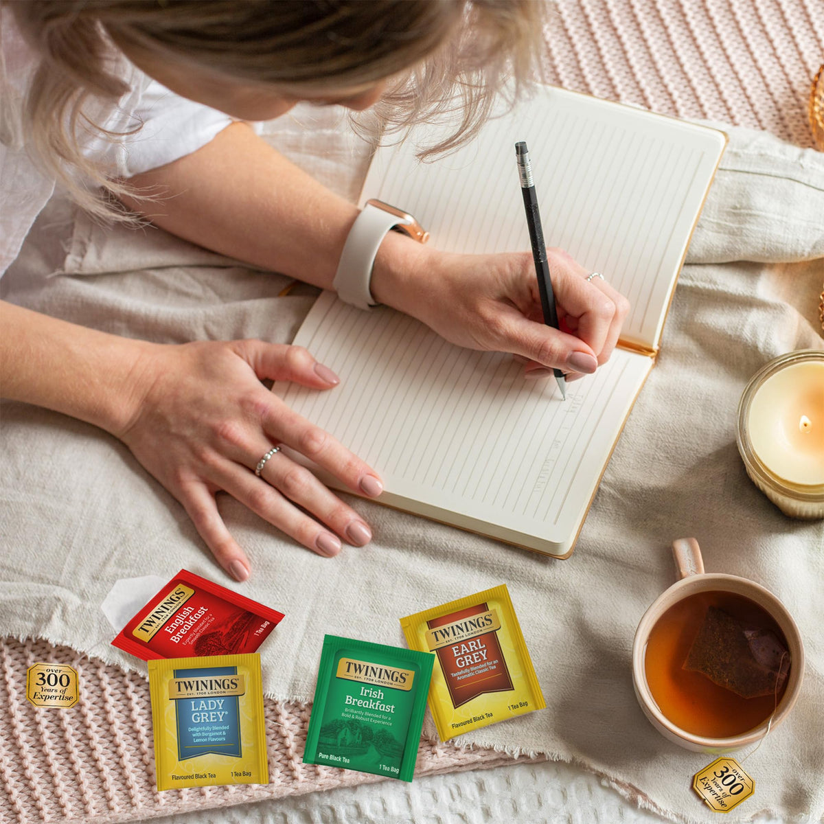 Twinings Irish Breakfast tea bags deliver a robust, full-bodied cup perfect for mornings