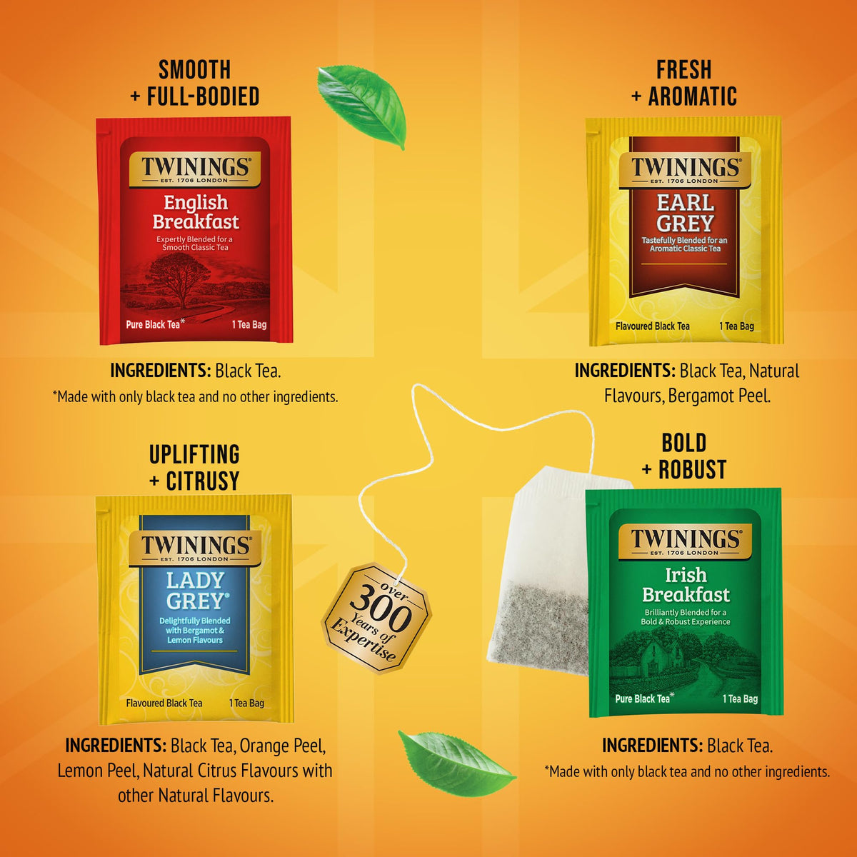 Twinings Lady Grey tea bags offer citrusy elegance for tea time