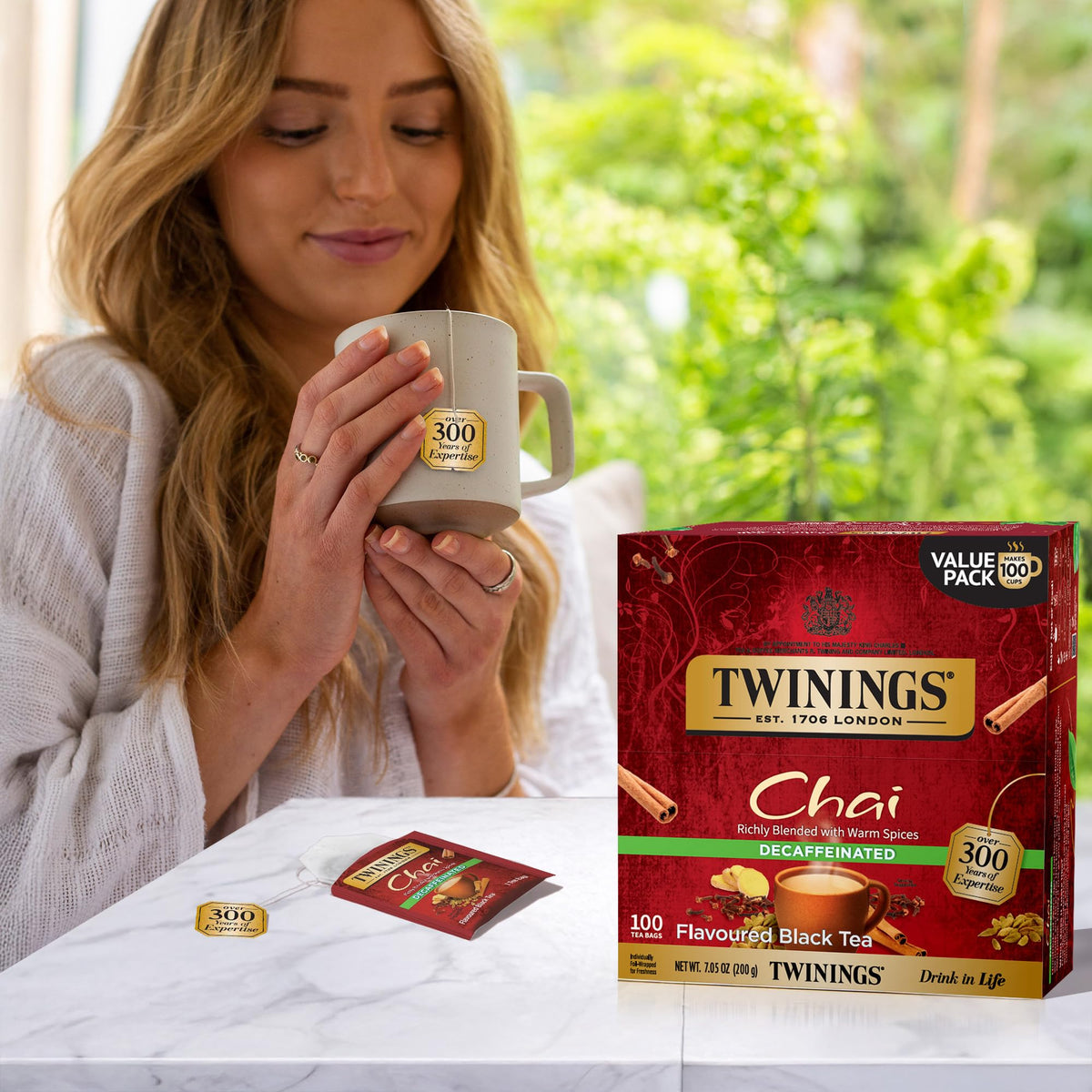 Twinings warm, comforting spice blend suits hot or iced chai.