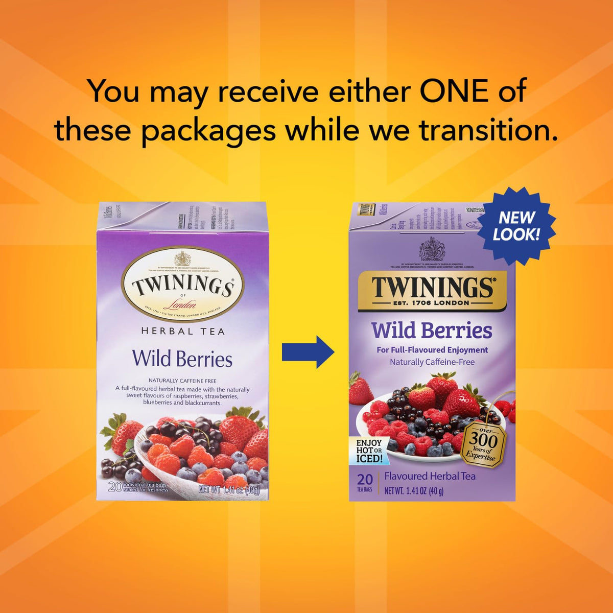 Twinings Wild Berries brewed cup ready for a refreshing moment.