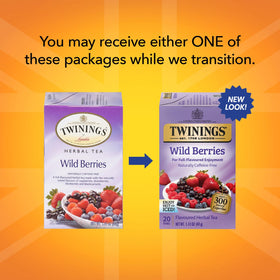Twinings Wild Berries brewed cup ready for a refreshing moment.