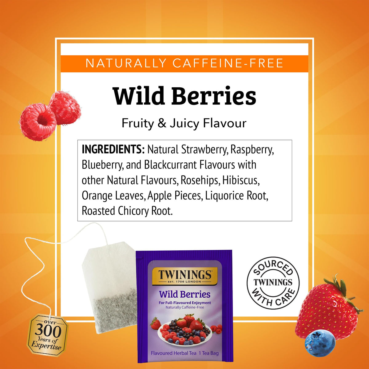 Twinings Wild Berries iced tea pitcher ready for a refreshing cold infusion