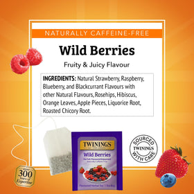 Twinings Wild Berries iced tea pitcher ready for a refreshing cold infusion